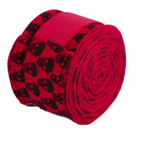 Skull Print Mesh Boxing Hand Wraps